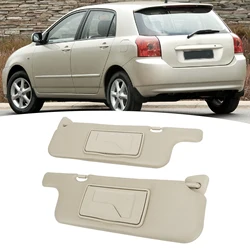 2Pcs Car Sun Visor Gray with Makeup Mirror Sun Shielding Board UV Blocking For Corolla 2001 to 2007
