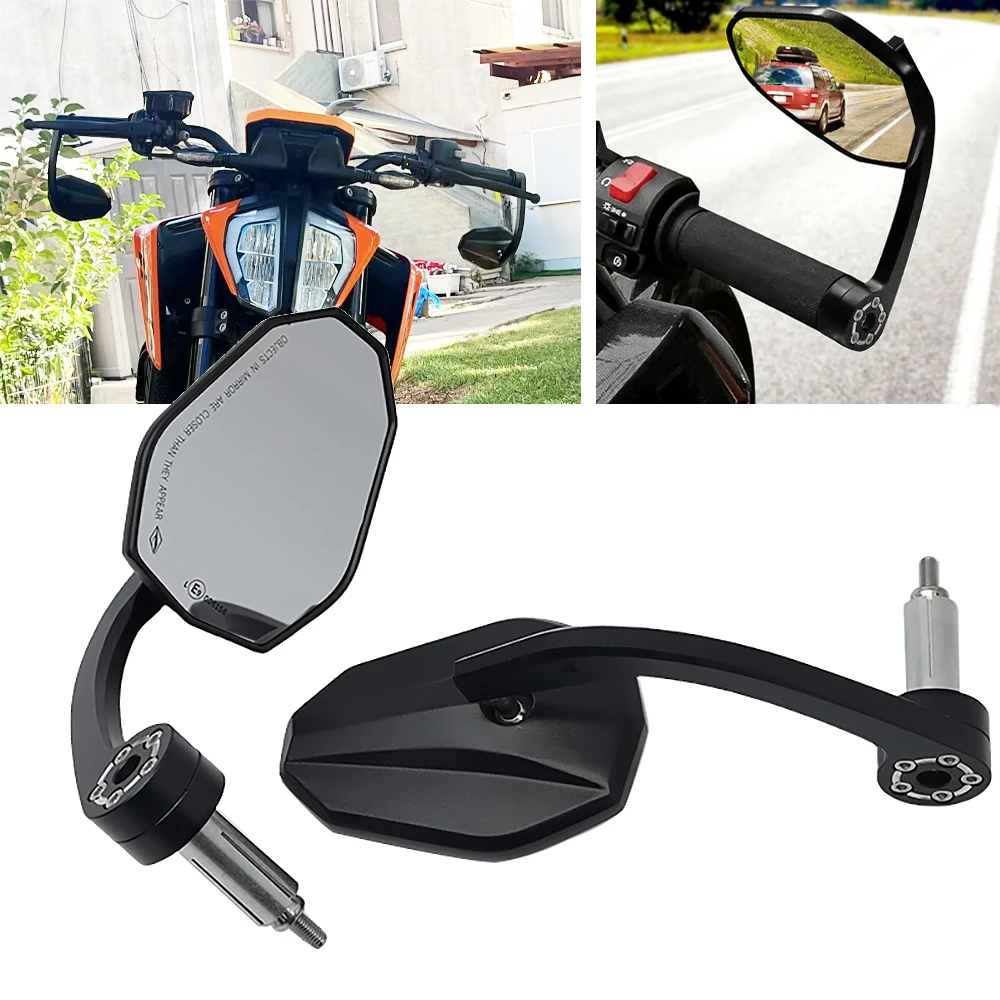 

For KTM DUKE790 BMW F900R Ducati Streetfighter V4/V2 Z900 450NK Motorcycle Bar End Mirror 7/8" 22mm Handlebar Rearview Mirror