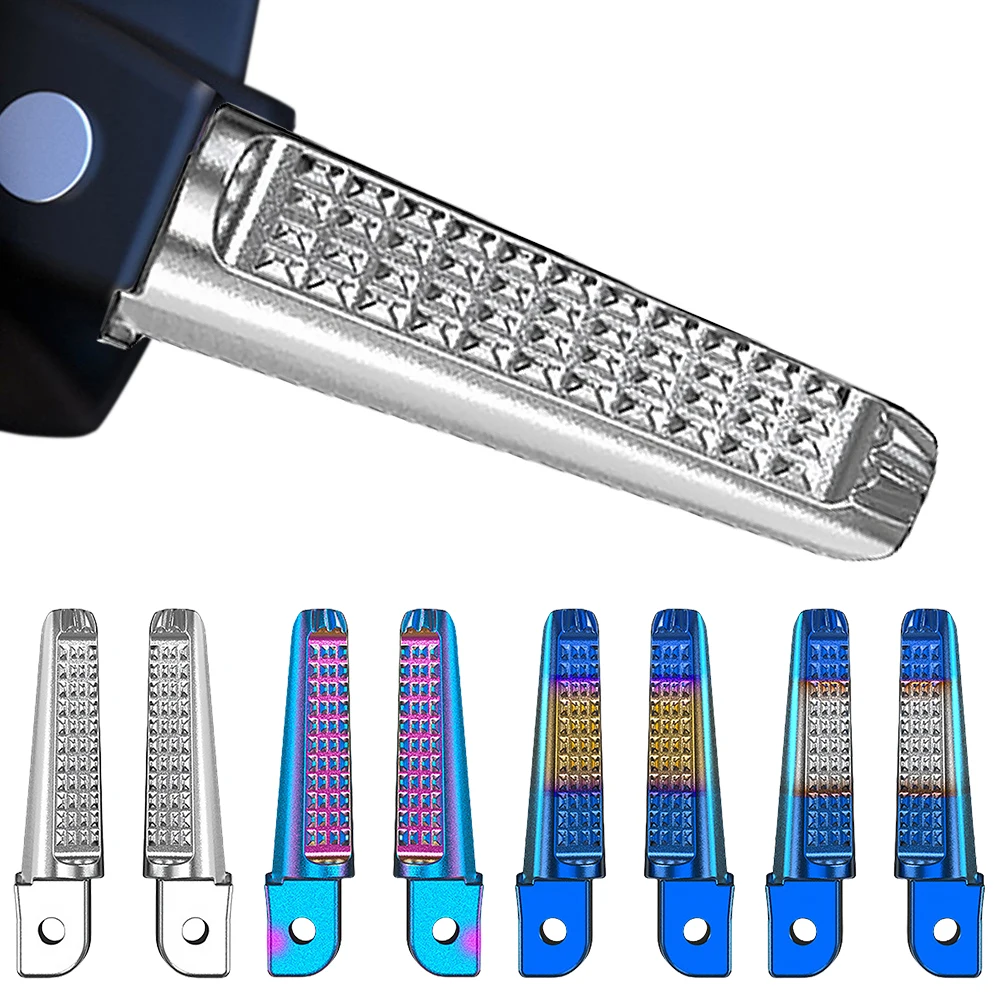 1 Pair Foot Peg Anti-Slip Rear Foot Rider Rests Aluminum Alloy Motorcycle Rear Footrests for Honda Phantom 150 CB190R for Yamaha