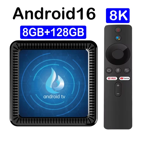 TV Box Android 16 Q17 reproductor multimedia Bluetooth 6.0 Allwinner H313 Ram 4GB 8GB Rom 64GB 128GB decodificador 8K Ultra 4K Smart TV Box