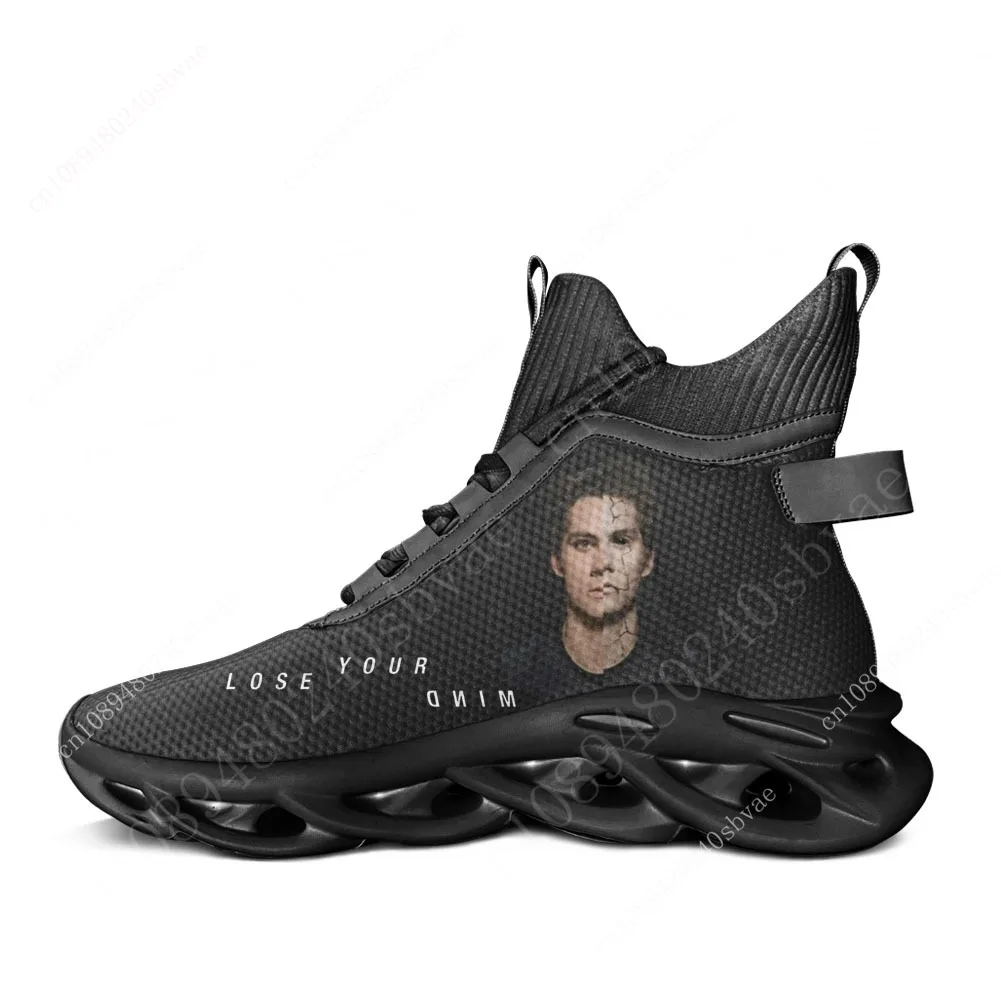 Teen Wolf Stiles Stilinski High Top Flats Sneakers Mens Womens Running Shoes High Quality Lace Up Mesh Footwear Custom Shoe