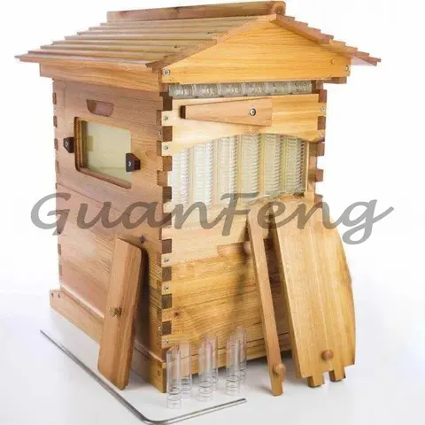 Collecte automatique de miel de ruche, flux de miel automatique de ruche, rate de nid, ruche d'abeilles italienne, rate de nid