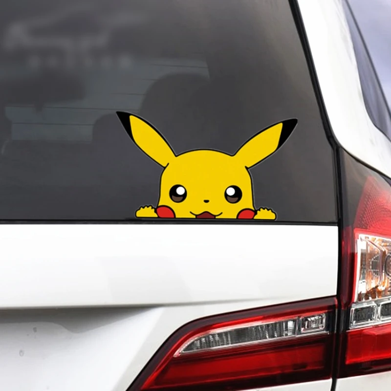 Pokemon Pikachu Anime süße schöne Aufkleber Auto Aufkleber für Tankdeckel Fenster Kofferraum Stoßstange Motorräder Auto Tuning