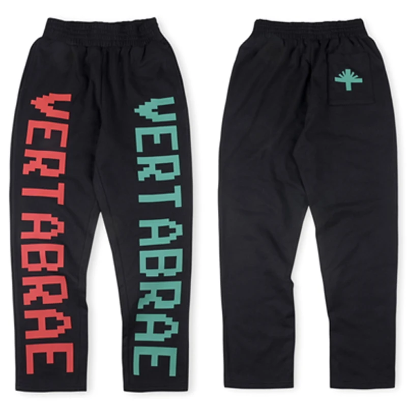 

New Heavy Fabric VERT Sports Casual Pants Three-dimensional Letter Printed Comfortable Pocket Drawstring Vertabrae Long Pants