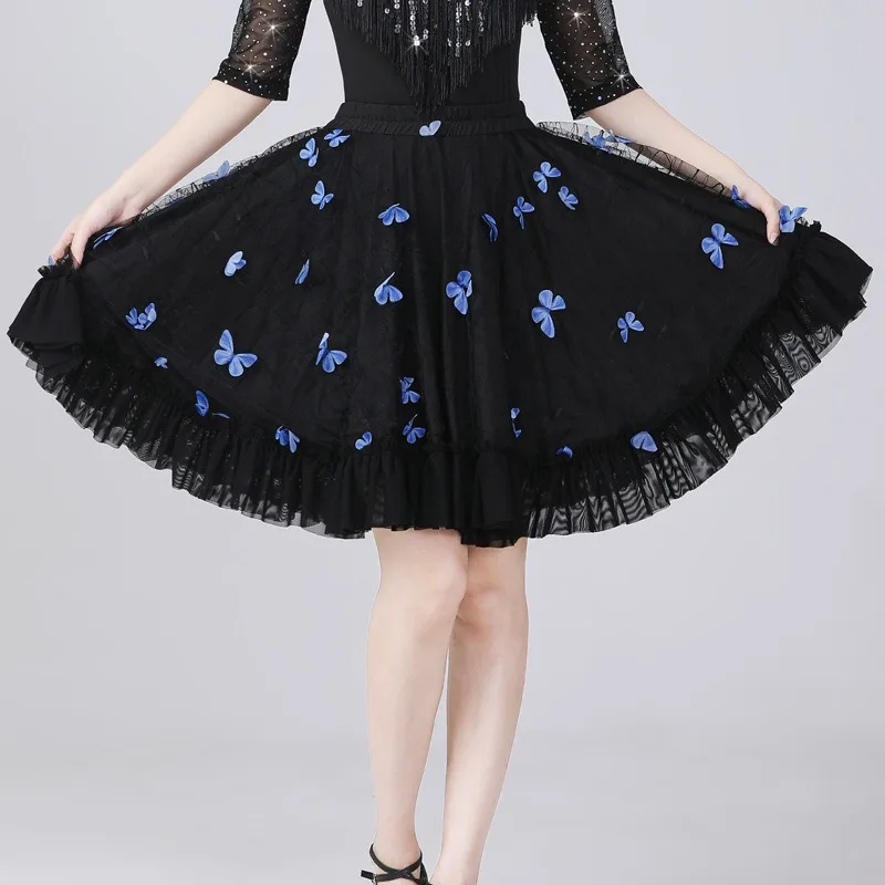 

Customized Dazzling Skirt for Women Half Body Skirt for Adults Three Dimensional Butterfly Mesh Skirts Dance Performance Clothes