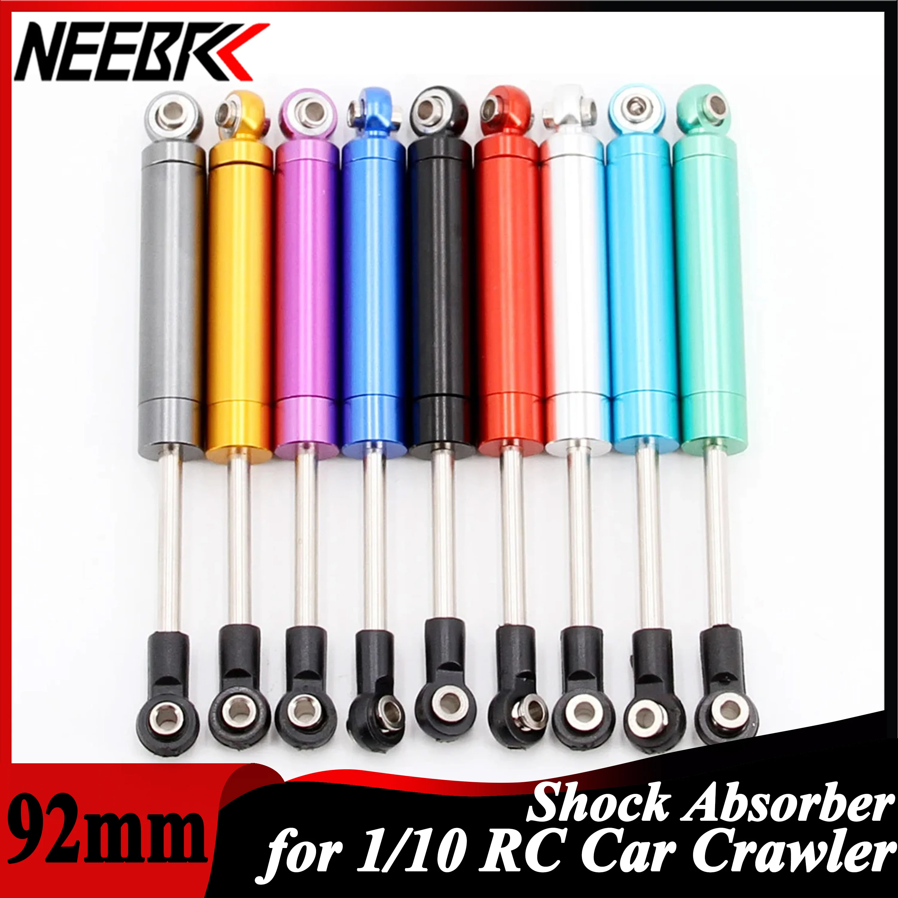 

NEEBRC RC Car Shock Absorber Built in Spring 92mm Damper for 1/10 RC Crawler Traxxas TRX-4 Axial Scx10 90046 MST WPL MN Parts