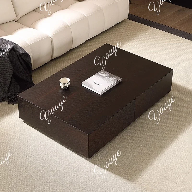 

J Modern Simple Medieval Coffee Table Living Room Tea Table Designer Light Luxury Smoky Color Small Apartment Tea Table Home