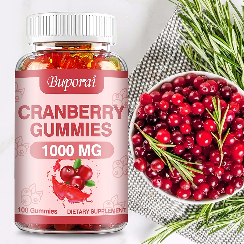 

Жевательные конфеты с клюквой 1000 мг - для поддержания здоровой функции почек и мочевыделительной системы, контроля функции мочевого пузыря