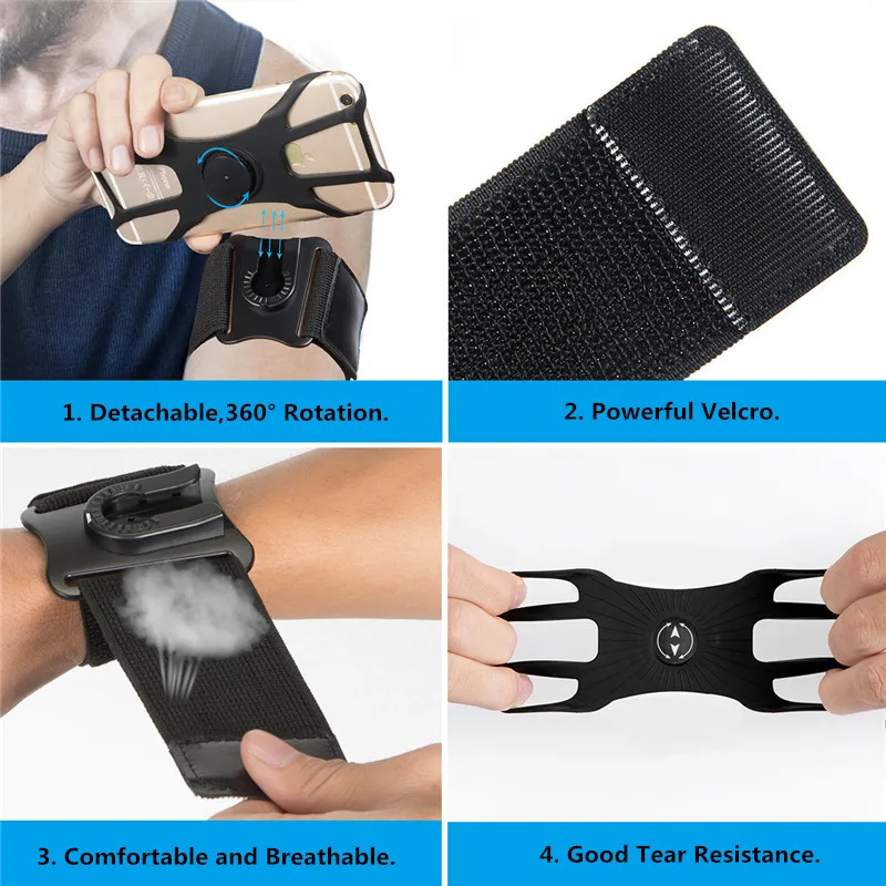 Sports Armband Universal Outdoor Phone Holder Wrist Case Gym Running Phone Bag Arm Band Case for iPhone 14 11 Pro Max