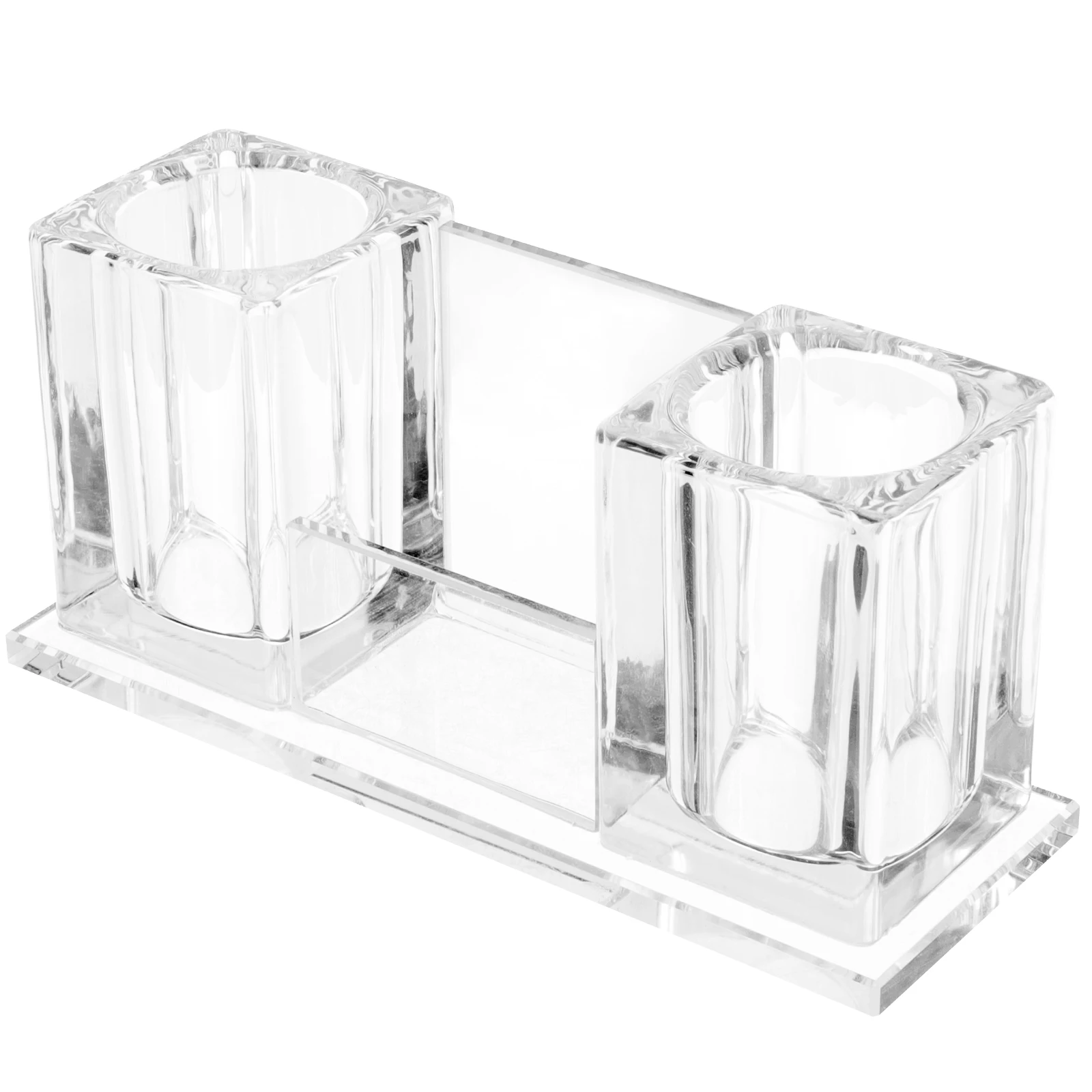 

Crystal Microphone Stand Desktop Holder Acrylic Base Wireless Mic Storage Home Office Karaoke Tabletop Display Stable Stand