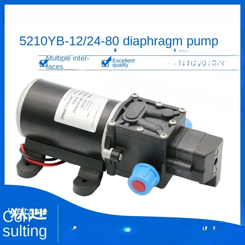 5210YB diaphragm pump 12v/24 volts 80 watts flow rate 6L/min head 60 meters wine self-drinking machine booster pump factory