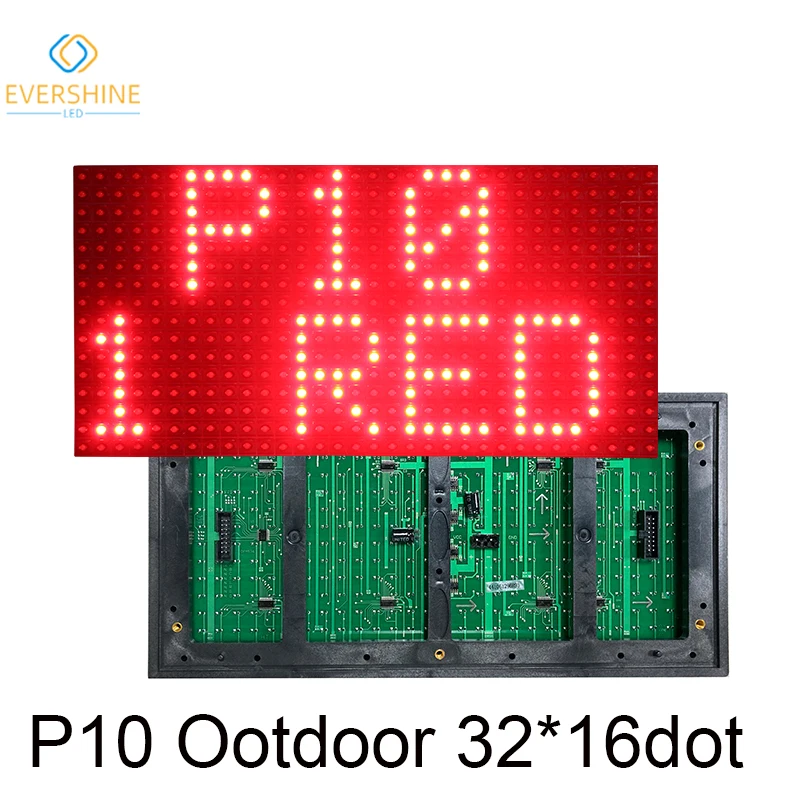 

DIP P10 32*16pixel outdoor waterproof IP65 single color scrolling program message Sign LED Display Module Aliexpress online shop