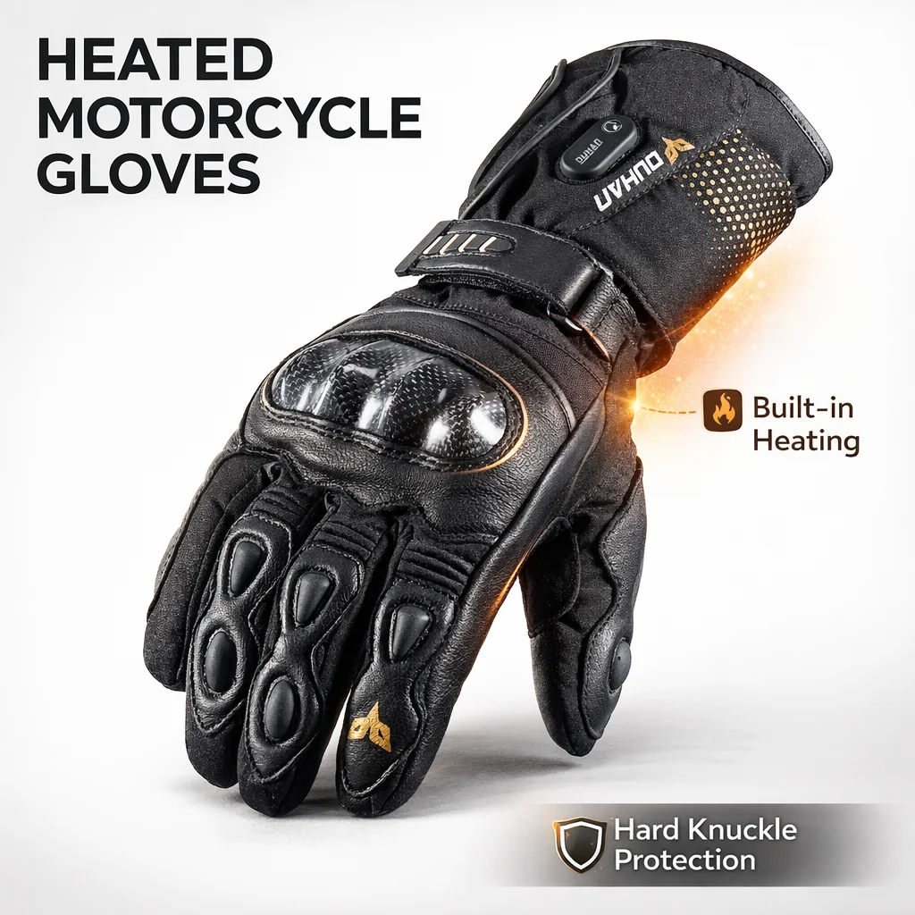 OEM Logo Windproof USB Rechargeable Electric Heated Gloves Touchscreen Thermal Motorcycle Gloves Heated for Motorbike Skiing