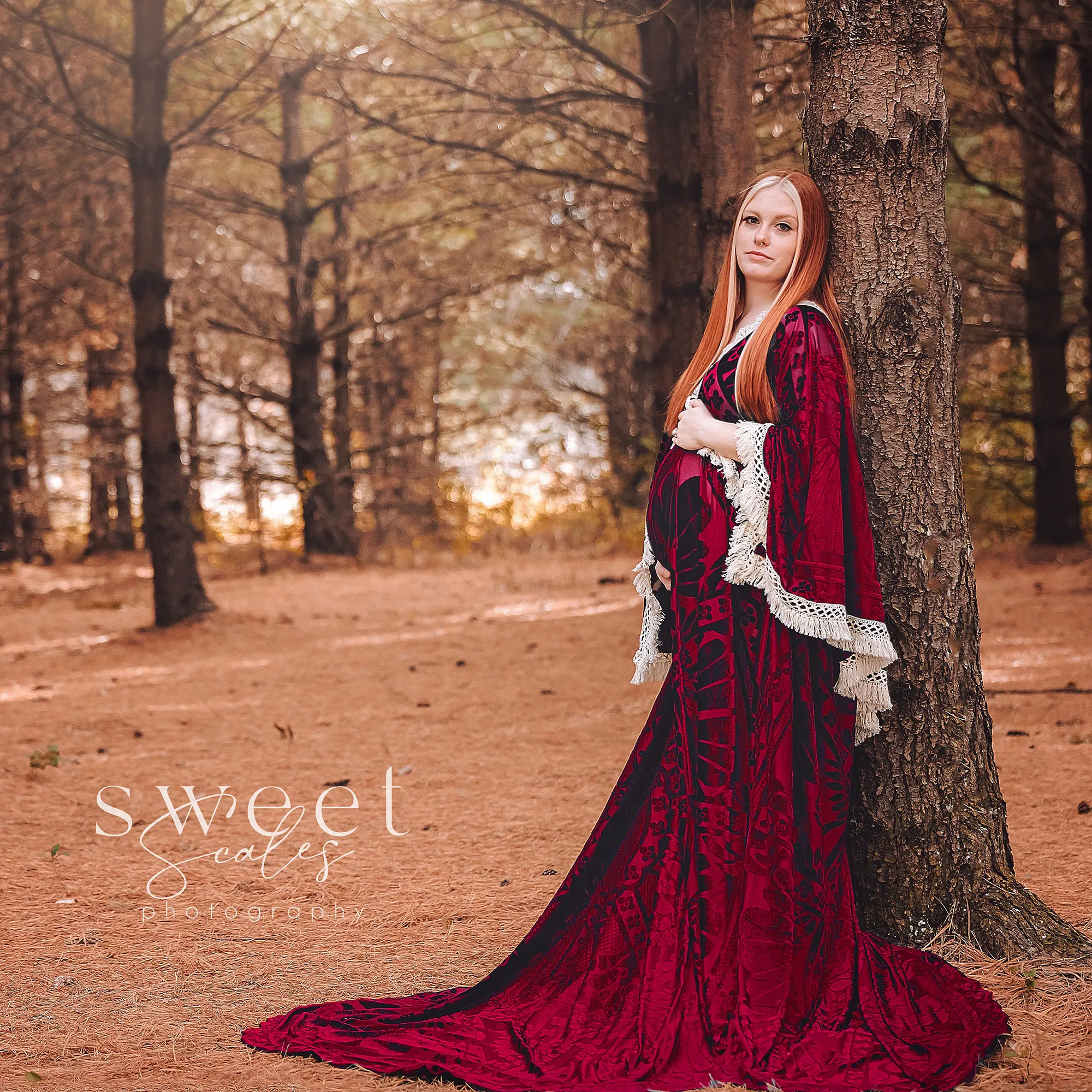 Don&Judy Bohemian Wedding Dresses Party Bride Prom Gown Velvet Tassel Maternity Photo Shoot Dress for Pregnant Vestidos De Noiva