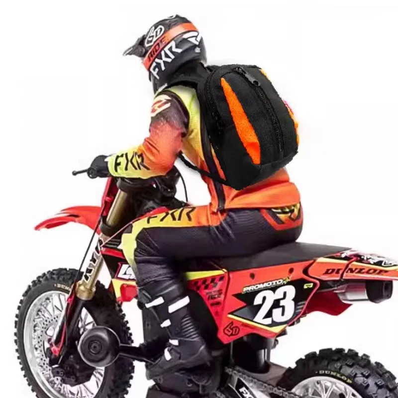 Mochila de simulación, bolsa de almacenamiento, bolsa de equipaje, decoración de bolso para Losi 1/4 Promoto-mx, piezas de mejora de motocicleta, accesorios