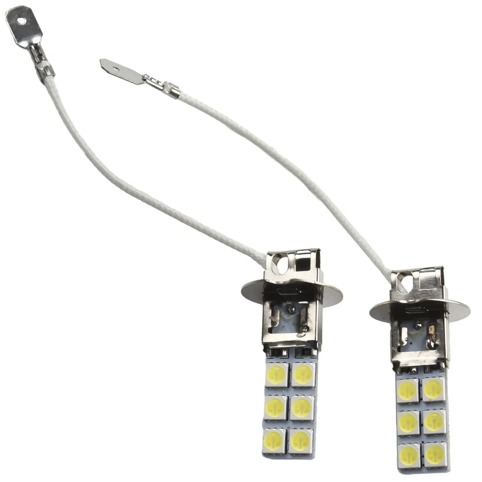 LED nevoeiro condução lâmpadas kit de conversão, super brilhante branco DRL, H3, 12V, DC, 55W, 6000K, liga de alumínio, carro luz acesso, 2pcs