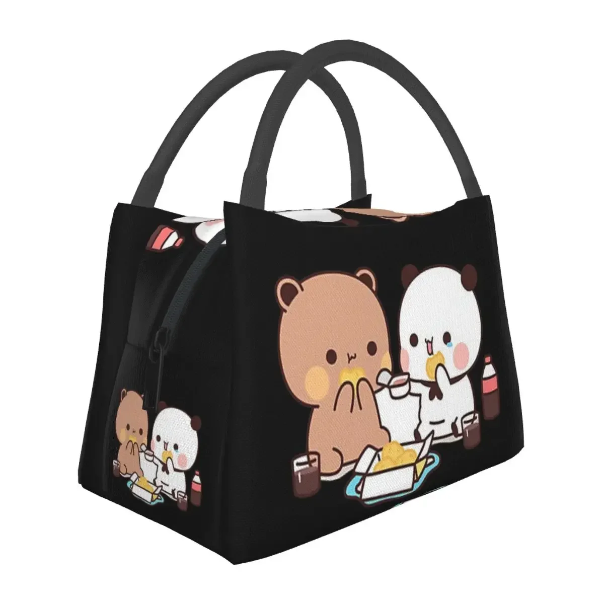 

Panda Brownie Bear Mochi Cats Lunch Bags Insulated Bento Box Portable Lunch Tote Picnic Bags Cooler Thermal Bag for Woman