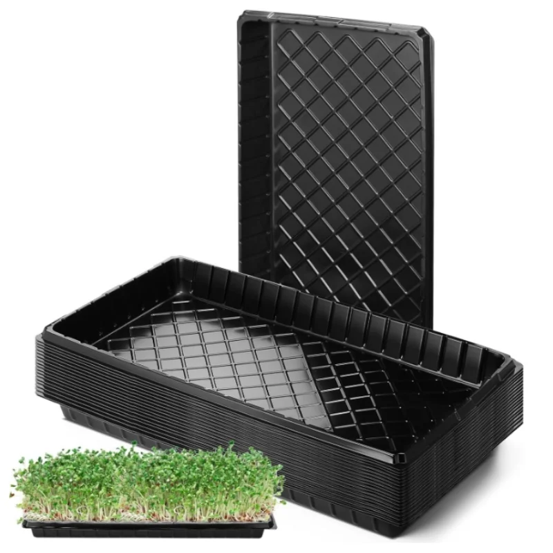 8Pcs PP Plant Germination Tray Growing Plate Plants Starter For Gardening Starting Seeding Tray For Growing Microgreens Wheat