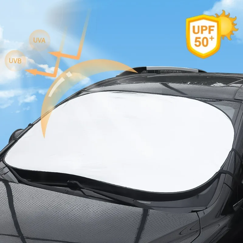 Folding Car Windshield Sun Shade Cover Visor Protector Interior Anti UV Sun Windscreen Sunshades 140*80cm Automobile Accessories