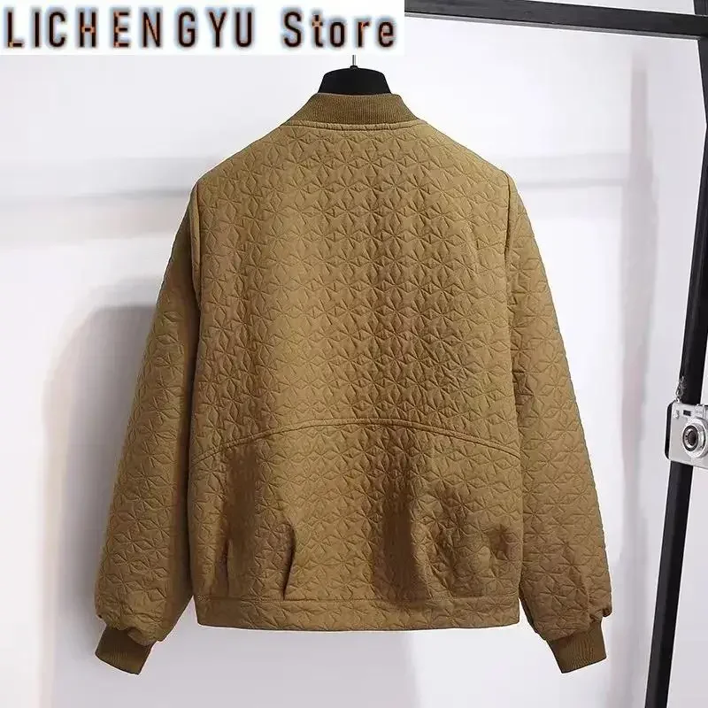 Chaqueta corta de béisbol para mujer, cárdigan informal de Color liso, Color blanco, primavera y otoño, estilo coreano, novedad