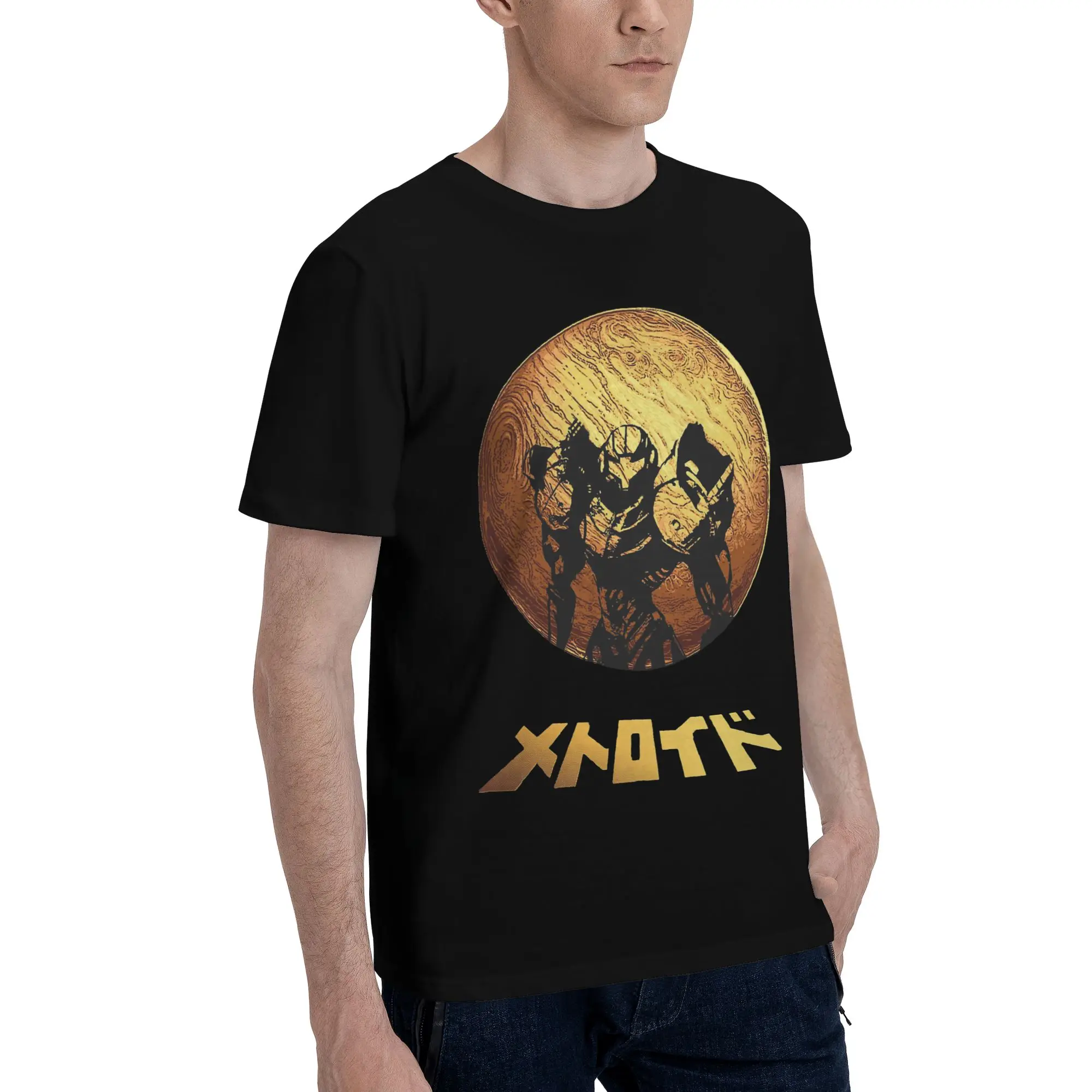 Zebes Novelty Graphic 100% Cotton T-Shirt METROID PRIME Tees Tops For Men view 2