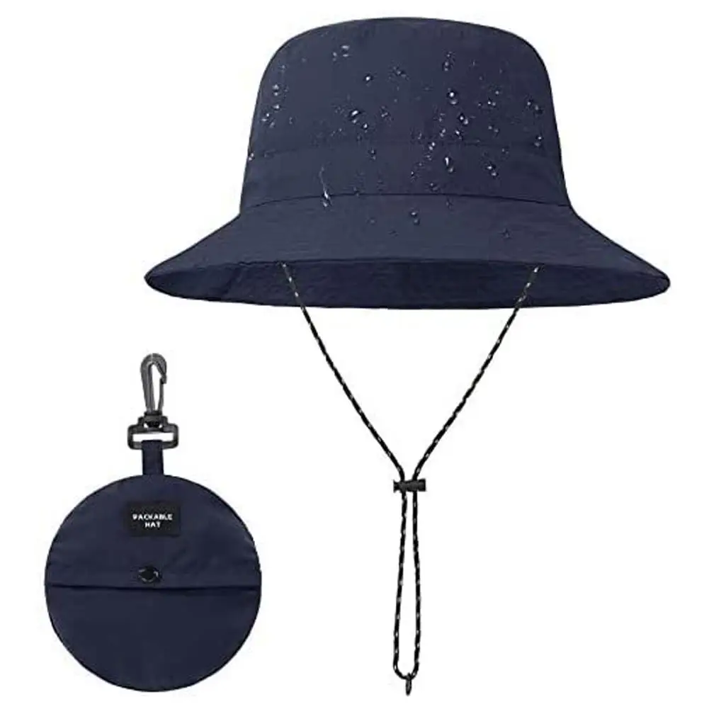 Sommer Sonnenschutz Wasserdicht Fischer Hut Eimer Camping Wandern Bergsteigen Kappe Mit Lagerung Tasche Anti-UV Sonne