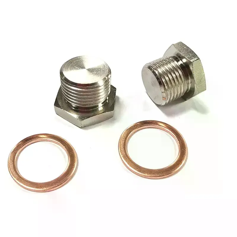 OD Exhaust Pipe Fitting Flathead Screws Lambda Converter O2 Oxygen Sensor Plug Universal Thread M18*1.5