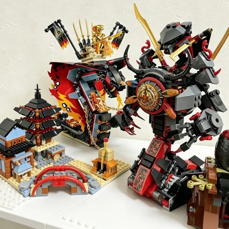 Dragon Snake Mech Temple Model Building Blocks Toys for Birthday Gift,block toy dragon
