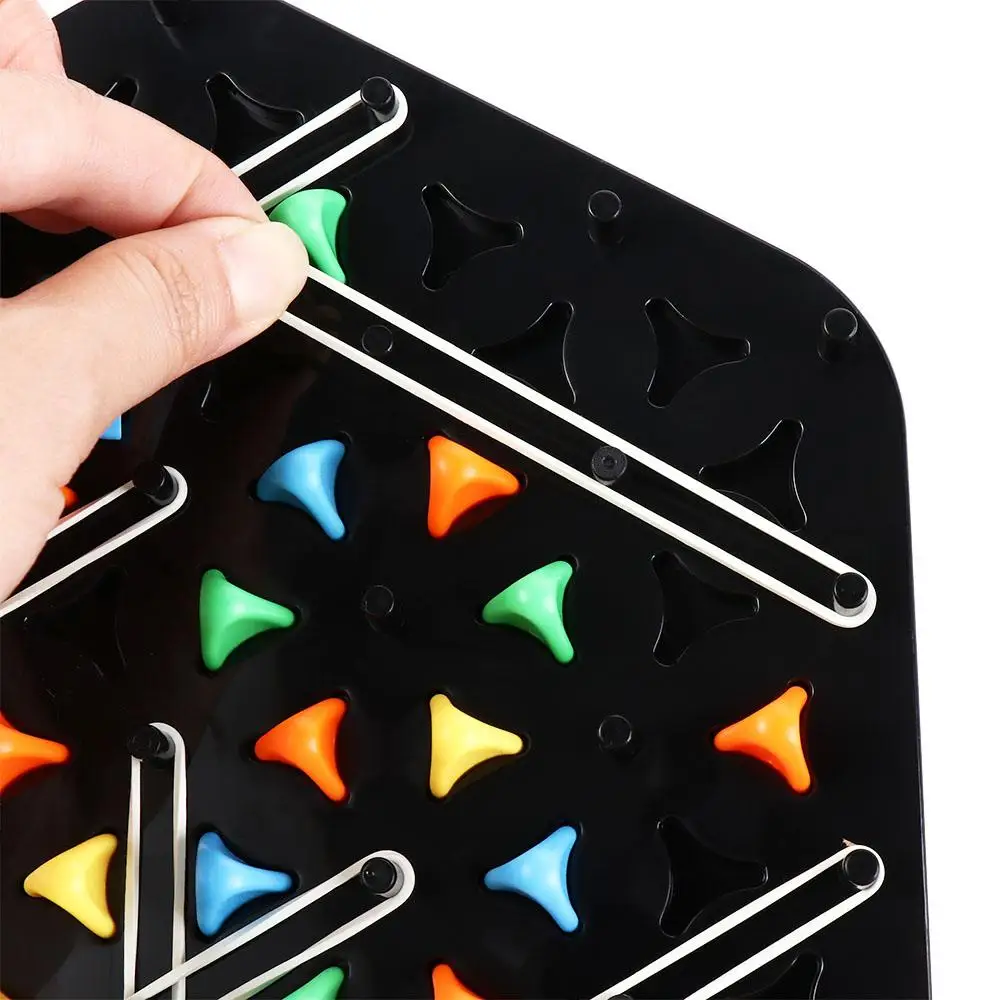 

Rubber Band Geometry Chain Chess Logical Thinking Parent-child Interaction Triangle Chess Desktop Game Triangle Desktop