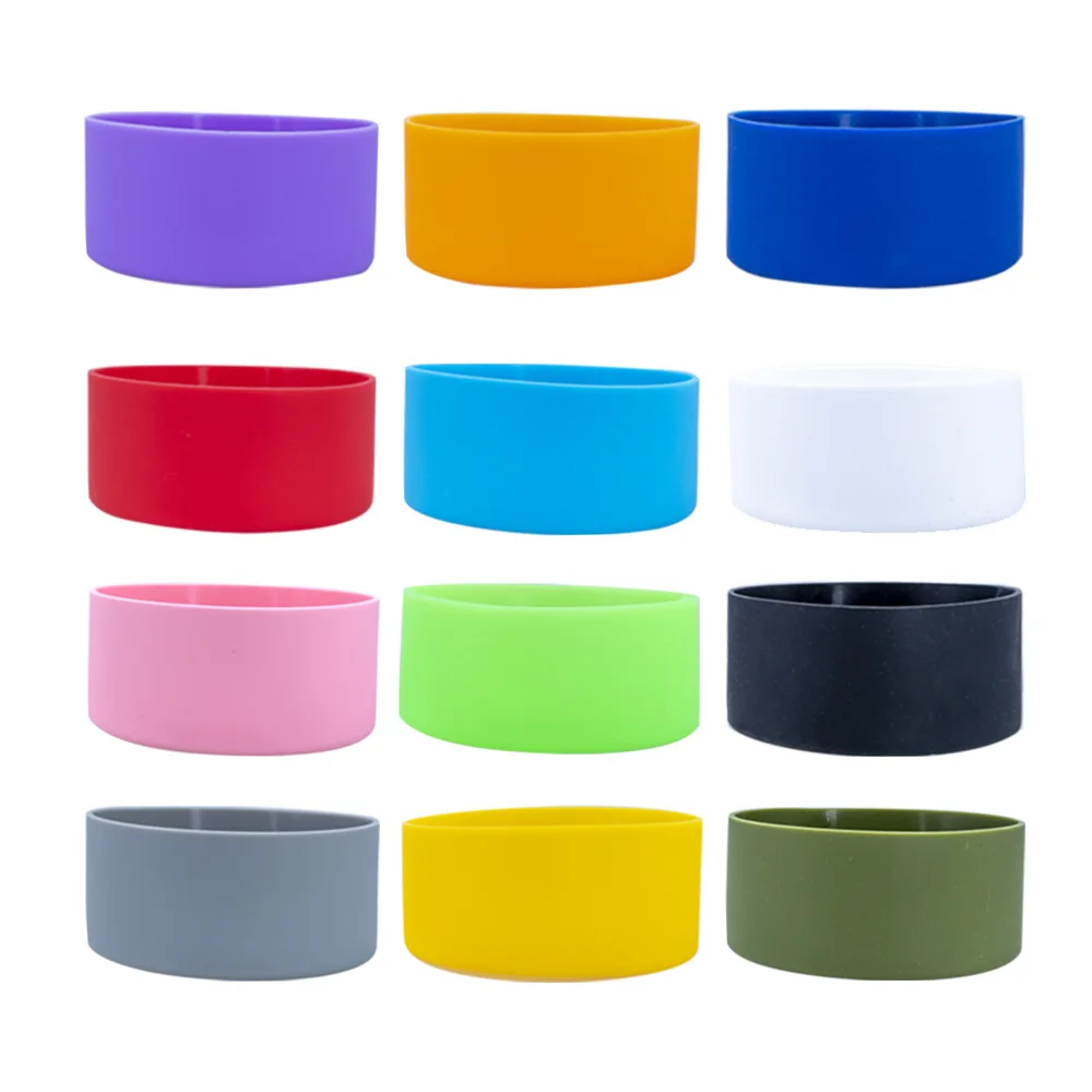 Bottom Sleeve Covers Universal Anti-slip Shatter Resistant Tumbler Boot For Water Bottle 2023 Non-slip Mat Coaster 9cm Silicone