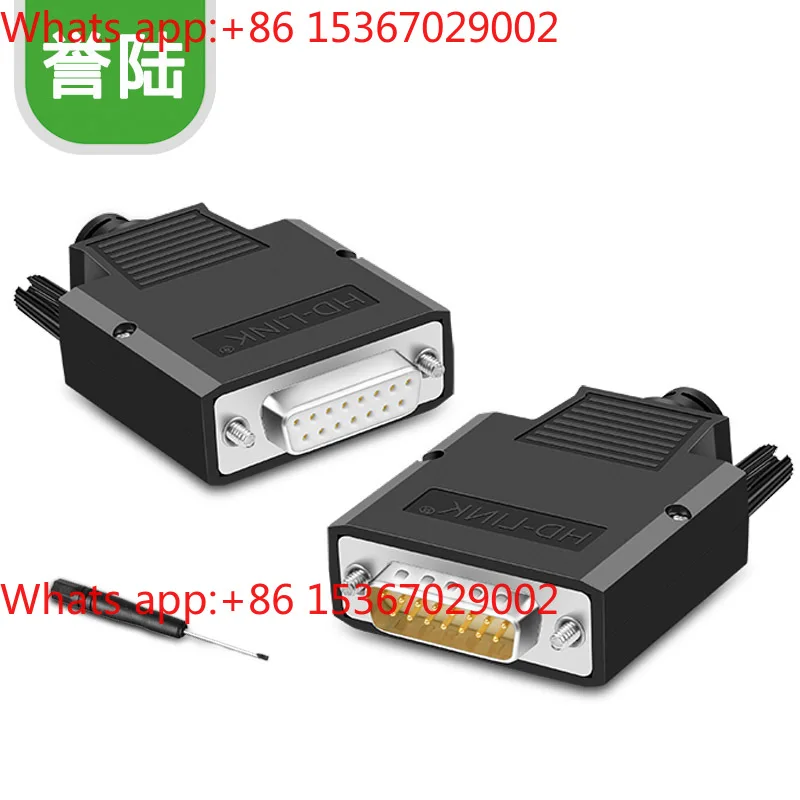 10pcs No-solder DB15 No-solder, parallel port 2 rows of 15 pinhole joints DB15 male and female head, terminal, adapter plate
