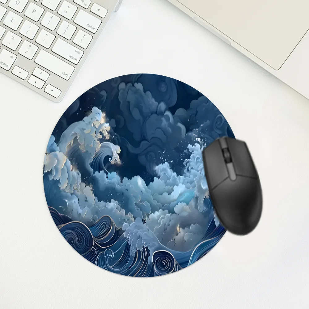 لطيف مكتب حصيرة الأزرق سحابة الحرفي ماوس الوسادة المطاط ماوس منصات أنيمي ماوس لطيف مكتب الملحقات ملحقات الكمبيوتر المحمول #4