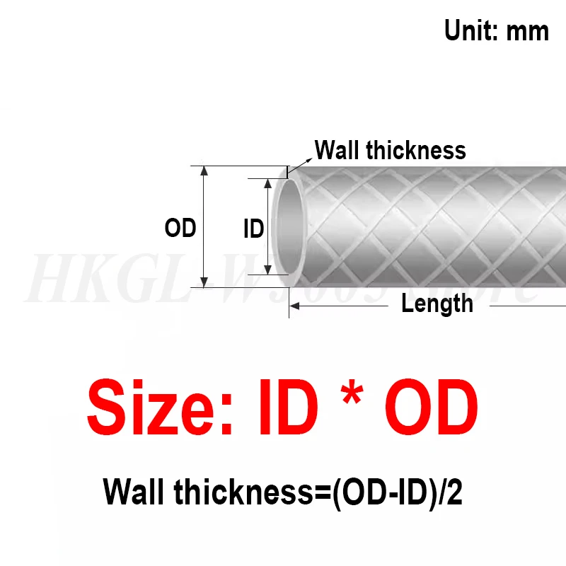 ID 4-50mm Food Grade Silicone Tube High Pressure Steam Silicone Braided Tube Heat Resistant Explosion-proof Braided Fiber Hose