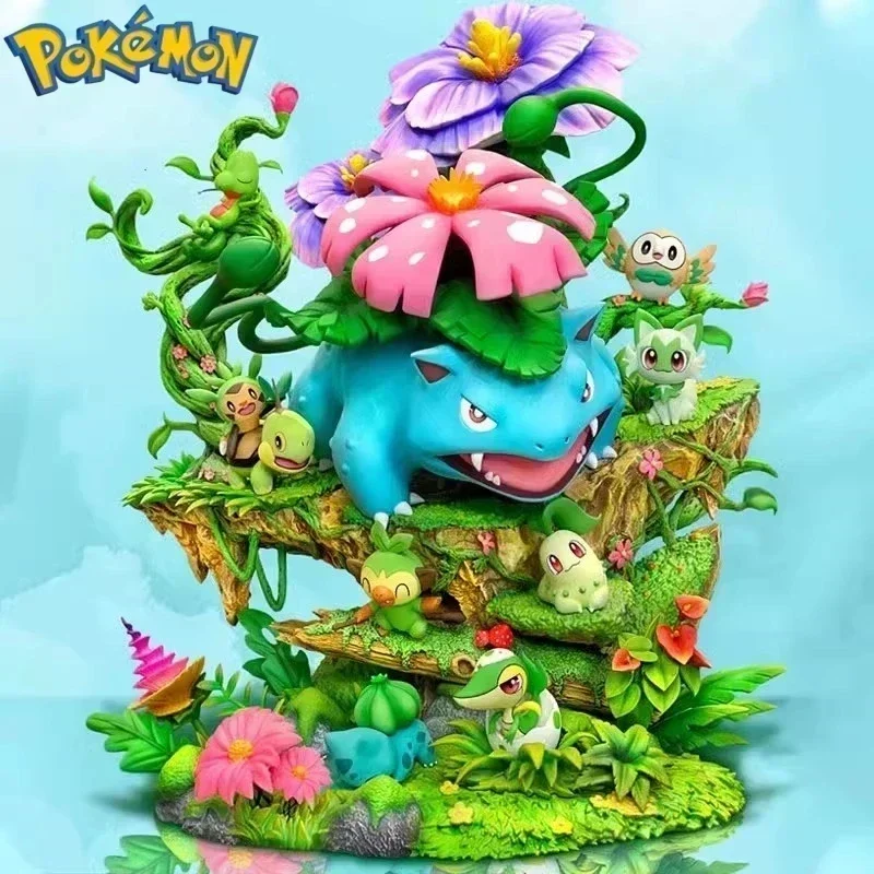 33cm Pokemon Anime Figure Forest Wonderful Venusaur Gk Pokemon Large Hand Model Animation Ornaments Around Birthday Gifts Toy