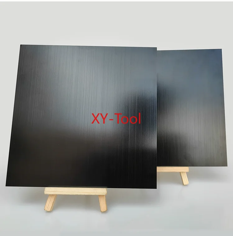 Black Brushed Surface Anodized Aluminum Flat Plate Aluminum Sheet CNC Metal for Advertising Signage Nameplates Thick 0.8~2mm