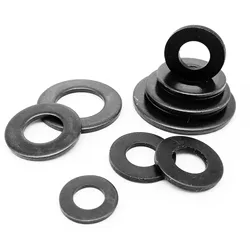 Flat Washer Plain Gasket Ring Spacer GB97 DIN125 Black Carbon Steel M2 M2.5 M3 M4 M5 M6 M8 M10 M12 M16