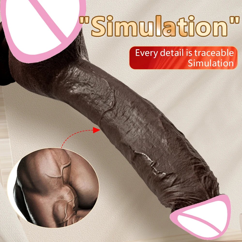 Big Long Dildo  Black Vagina Masturbator Realistic Dick Strapon Penis Soft Suction Cup Anal Sex Toy For Woman G-spot Stimulation