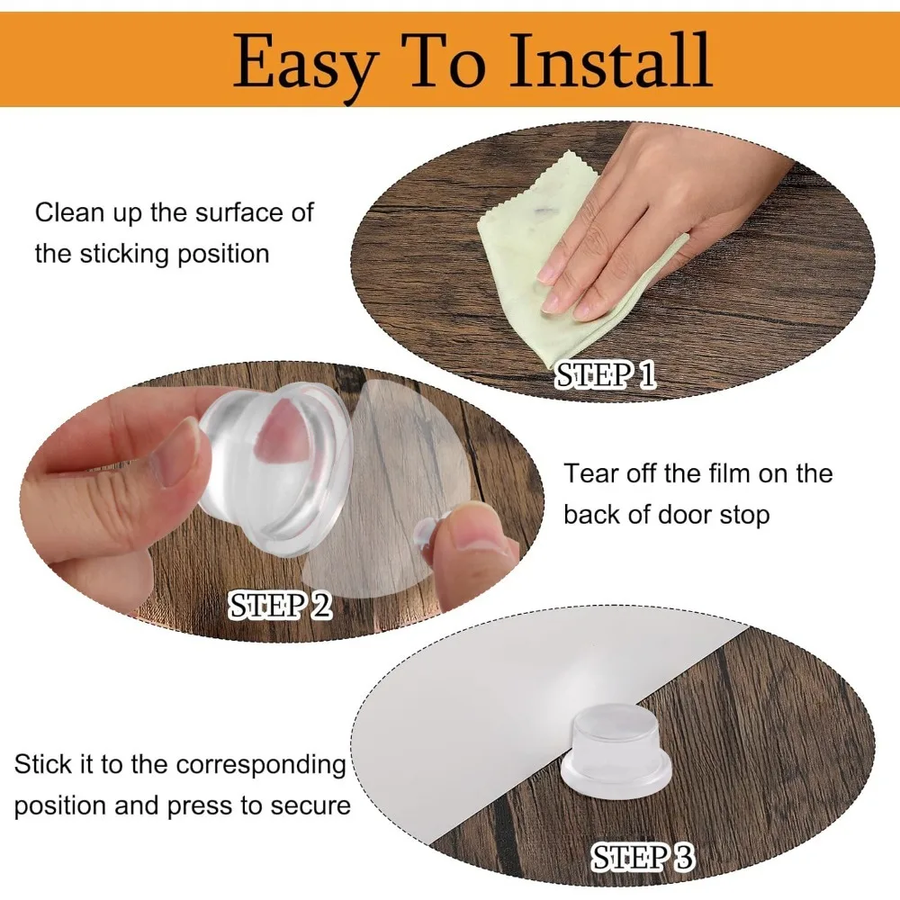 ตัวกันกระแทกประตูซิลิโคน ป้องกันผนัง ที่กันกระแทกมือจับประตูห้องนอน แบบติดเอง ป้องกันการชน อุปกรณ์เสริมเฟอร์นิเจอร์ที่ใช้งานได้จริง