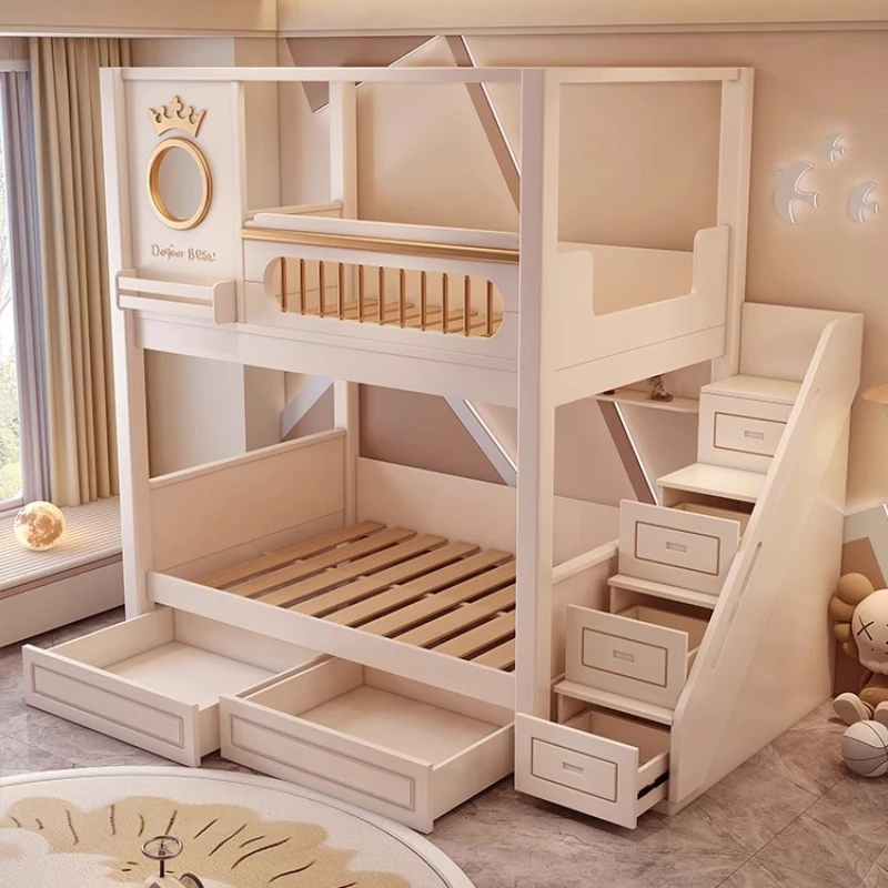 سرير طفل صغير قابل للتحويل الخشب البناء قضبان السلامة الانتقال سرير أطفال الحضانة الأثاث Letto Bambino Con Scivolo الأثاث
