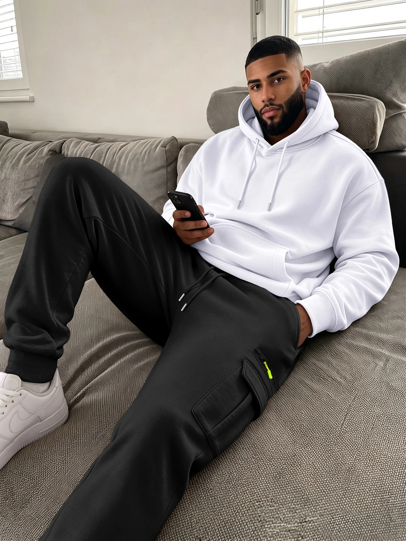 2026 New Trendy Casual Outdoor Sports Suit: Men's Hoodie + Sweatpants, Stylish Casual Two-Piece Set, Trendy Street Style