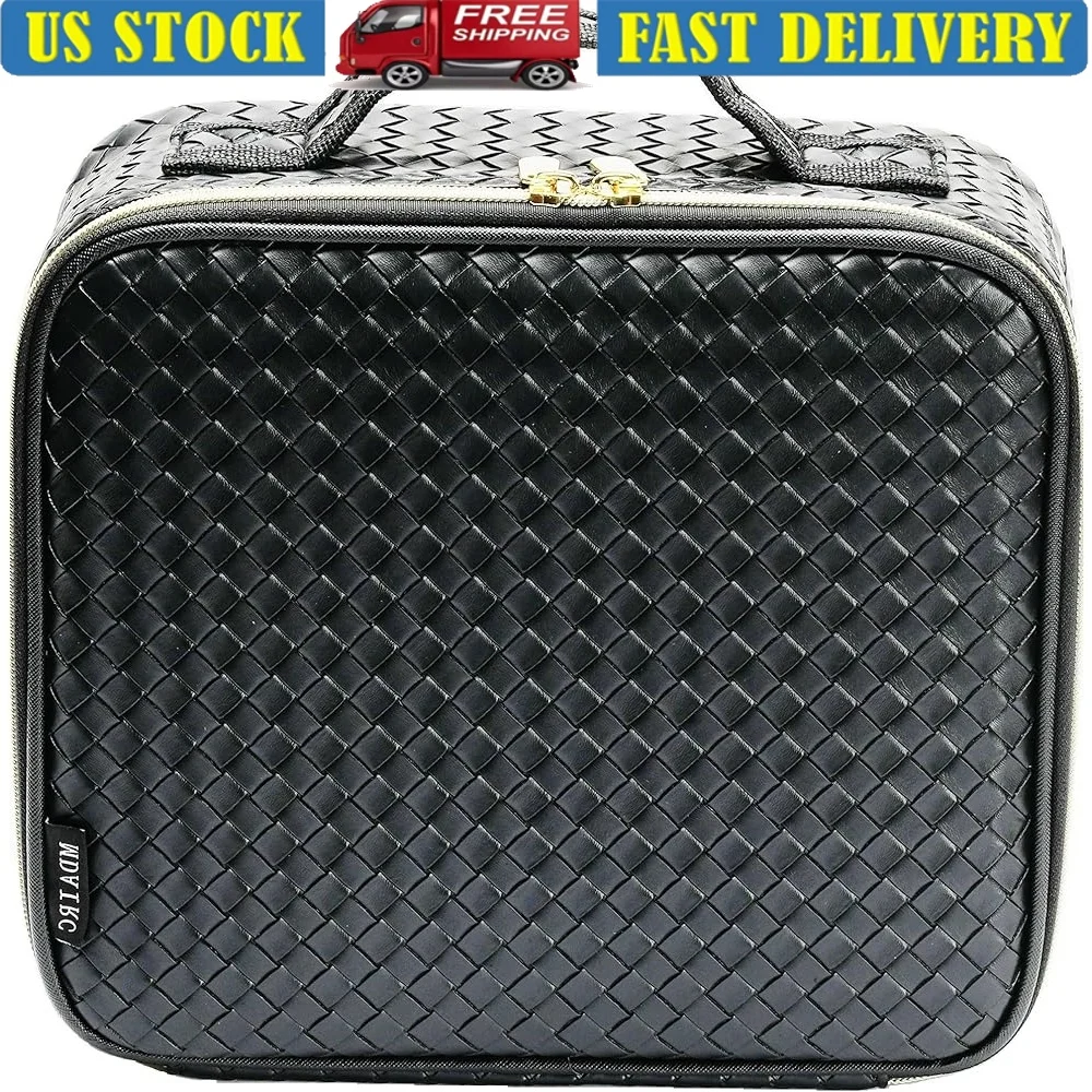 

Дорожный чехол для макияжа, портативный косметический органайзер, регулируемые разделители, сумка для хранения, щетки, туалетные принадлежности, ювелирные изделия, цифровые