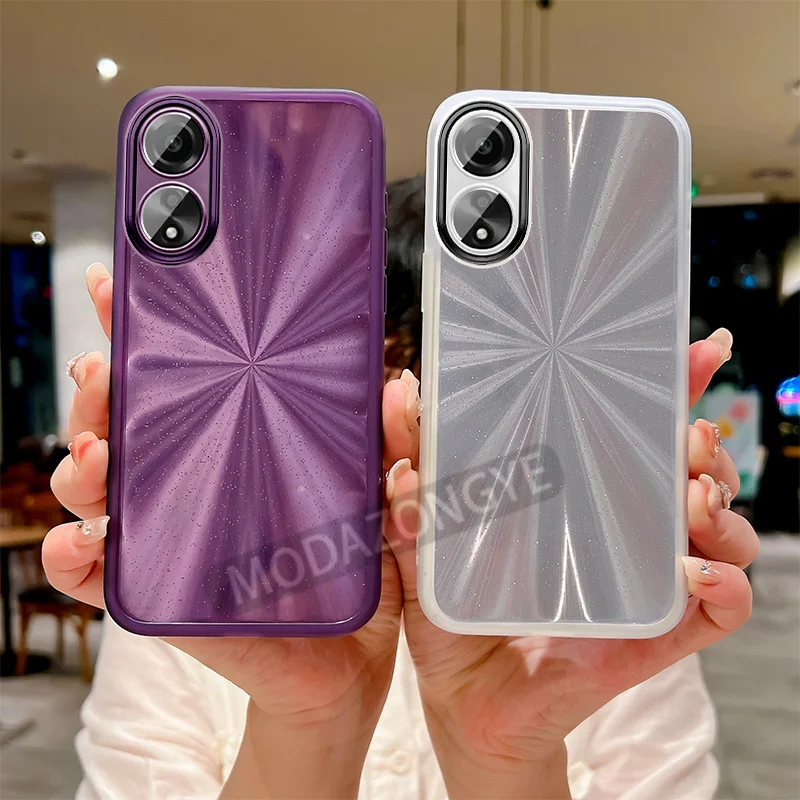 For OPPO A78 4G Case Colorful Transparant TPU Cellphone Cover With Lens Films Luxury Anti Fingerprints CPH2565 Phone Case