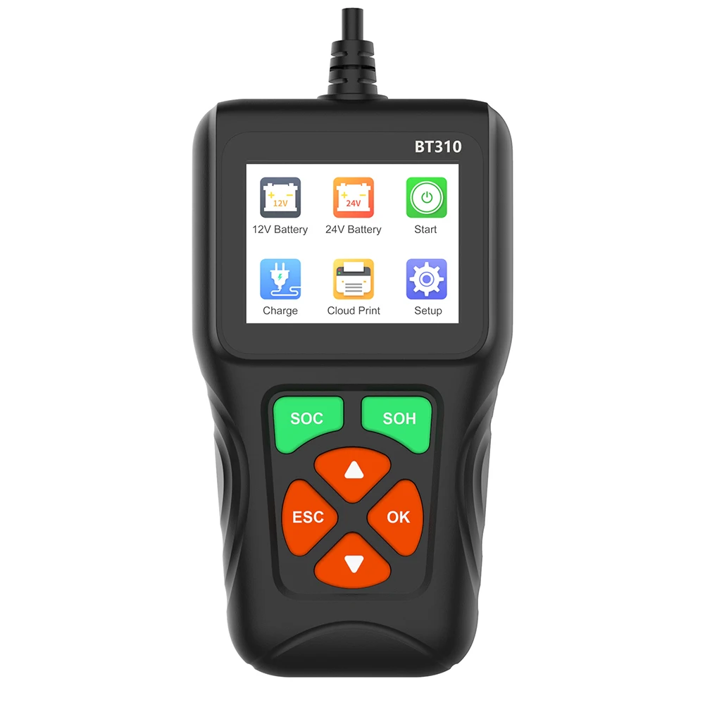 

BT310 Car Battery Tester Battery Voltage Health And Life Diagnostic Instrument For Both 12V And 24V Vehicles