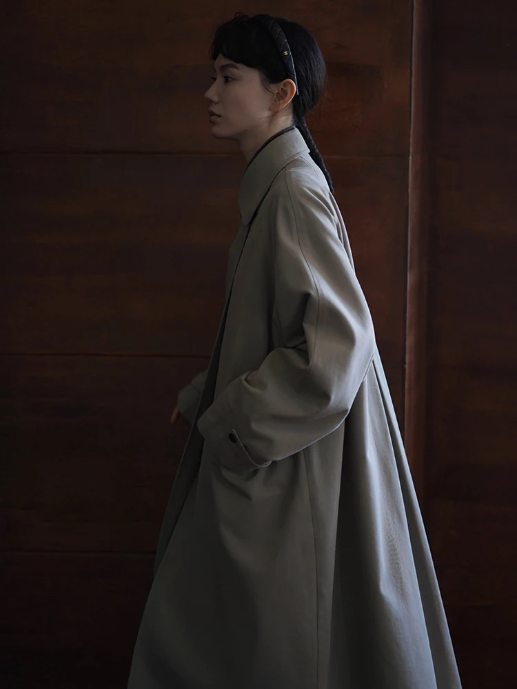 

Хакикики Мисс Осенний Детектив Длинные Свободные Женские Джаты Простая Удобная Верхняя Одежда Повседневное Модное Пальто Больших Размеров