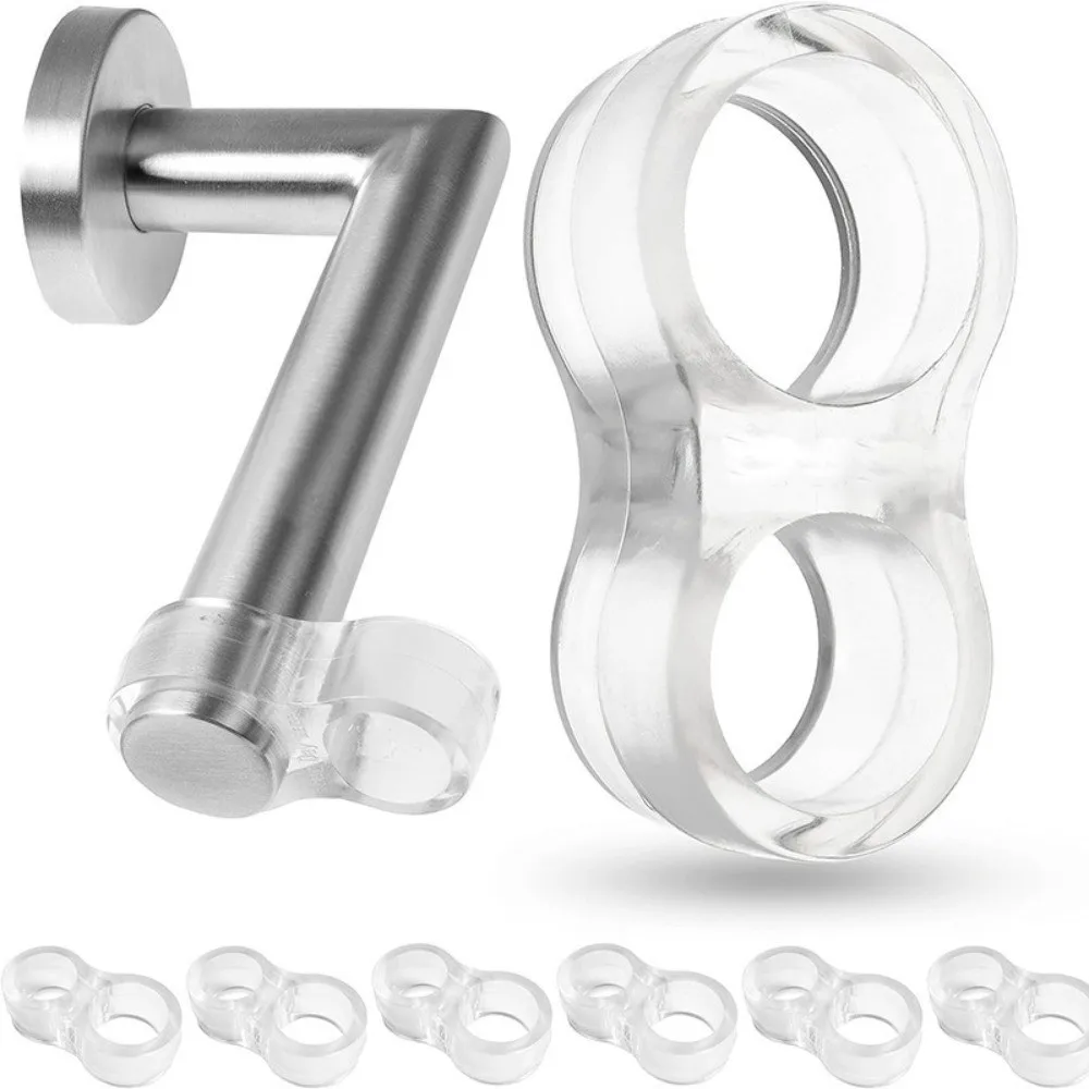 1pc PVC Door Handle Bumper Silicone Clear Silicone Door Knob Protector No Drill Anti-collision Door Stopper Home Office