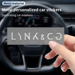 3D Car Logo Stickers Metal Letter Car Stickers Interior Decoration For LYNK&CO 01 02 03+ 05 06 09 PHEV 09 MHEV