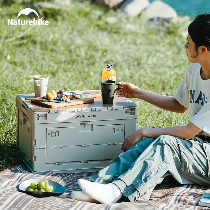 

Naturehike, новинка 2023 года, складной 4-дверный, 52 л, большой емкости, уличный походный стол, портативный складной ящик для хранения медведя с высокой нагрузкой для пикника