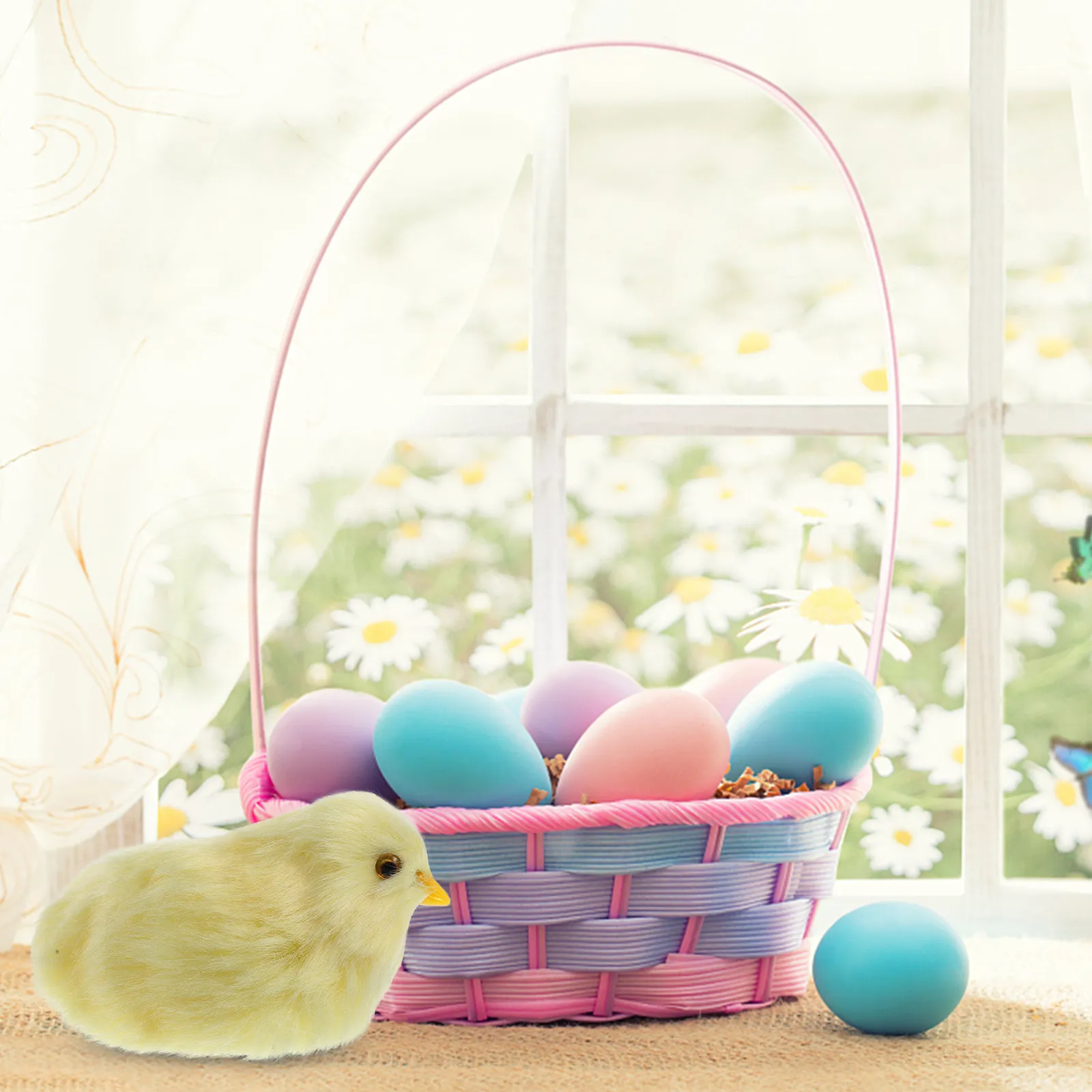 

2 шт. реалистичные декоративные цыплята для дома, гостиной, сада, балкона, спальни, пасхальный декор, креативные милые игрушки в виде плюшевых животных