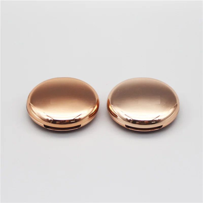 50pcs Mini Gold Round Cosmetic Powder Case 25mm Empty Blush Lipthick Compacts Refillable Container Eyeshadow Box with Mirror