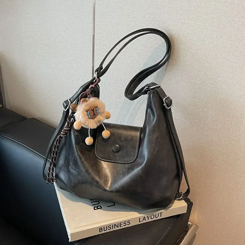 

Fashion PU Leather Women's Crescent Bag High Quality Women's Handbags Waterproof Shoulder Bag MultiFunctional Tote Bag New